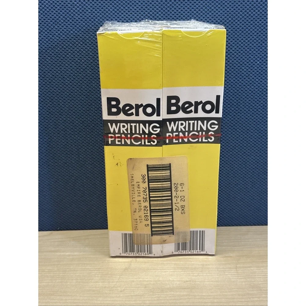 Lot Of 6 Berol Ensign 200-2 1/2 Medium Soft Writing Pencils Yellow Eraser pencil
